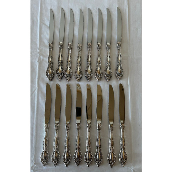 Oneida Rogers 1881 Victorian Classic Silverplate 54 Pc SVC for 8 w Steak Knives - Picture 7 of 15